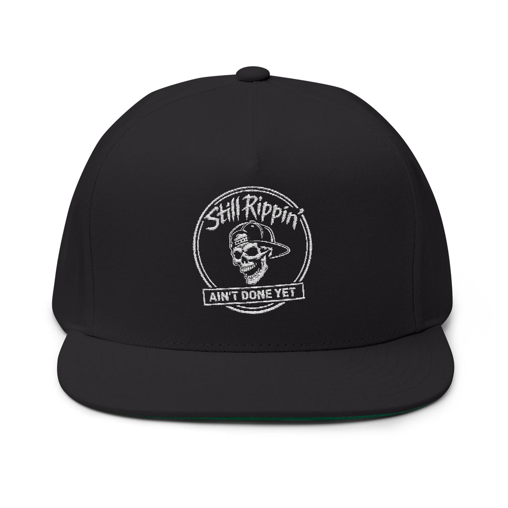 Skull Session Embroidered Flat Bill Hat